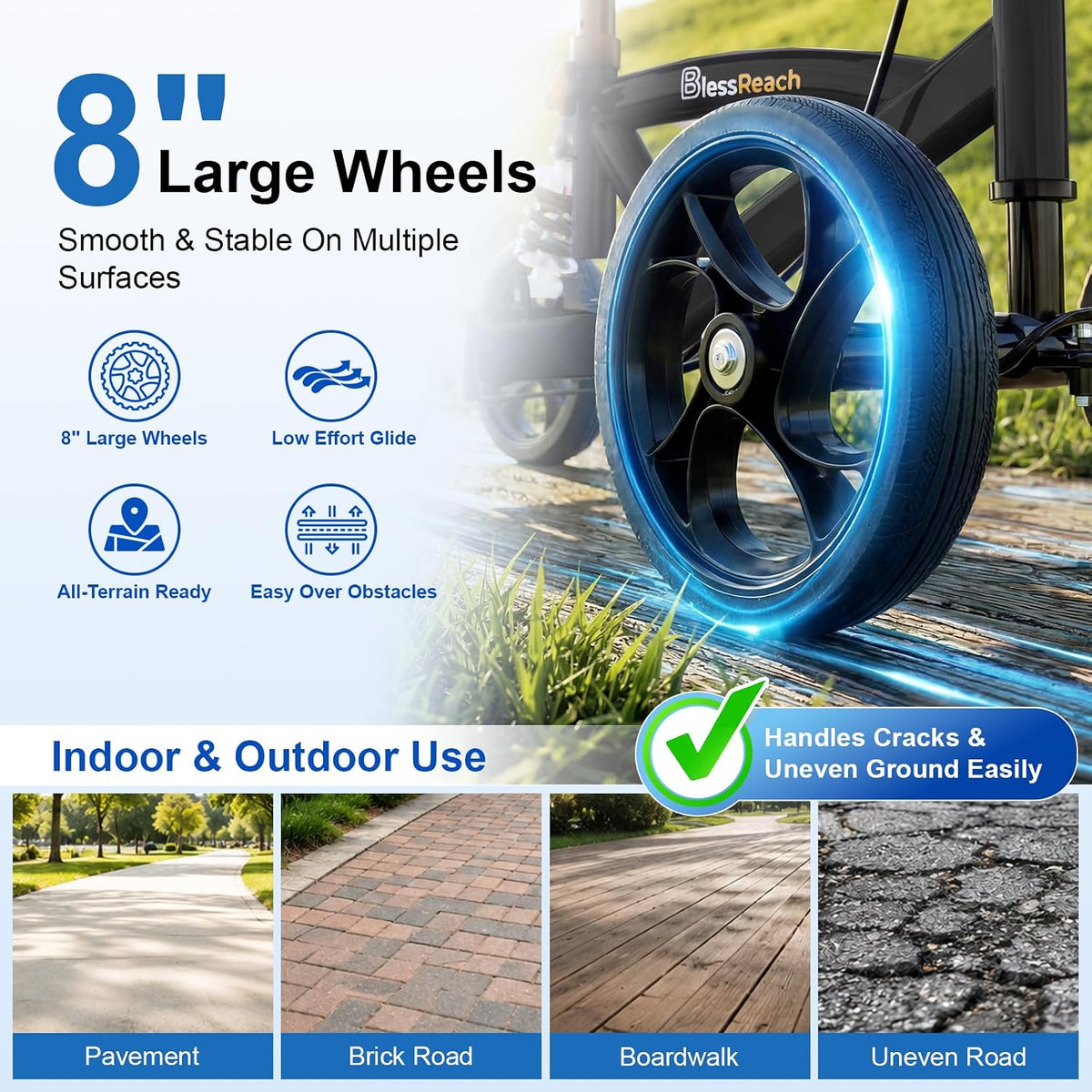 Knee Scooter for Adults for Foot Injuries, Dual Braking System