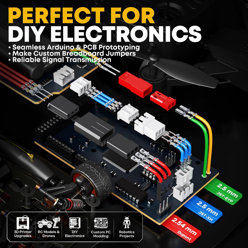 Crimping Tool Kit, 28 Types JST-XH 2.5mm & 2.54mm Dupont Connectors