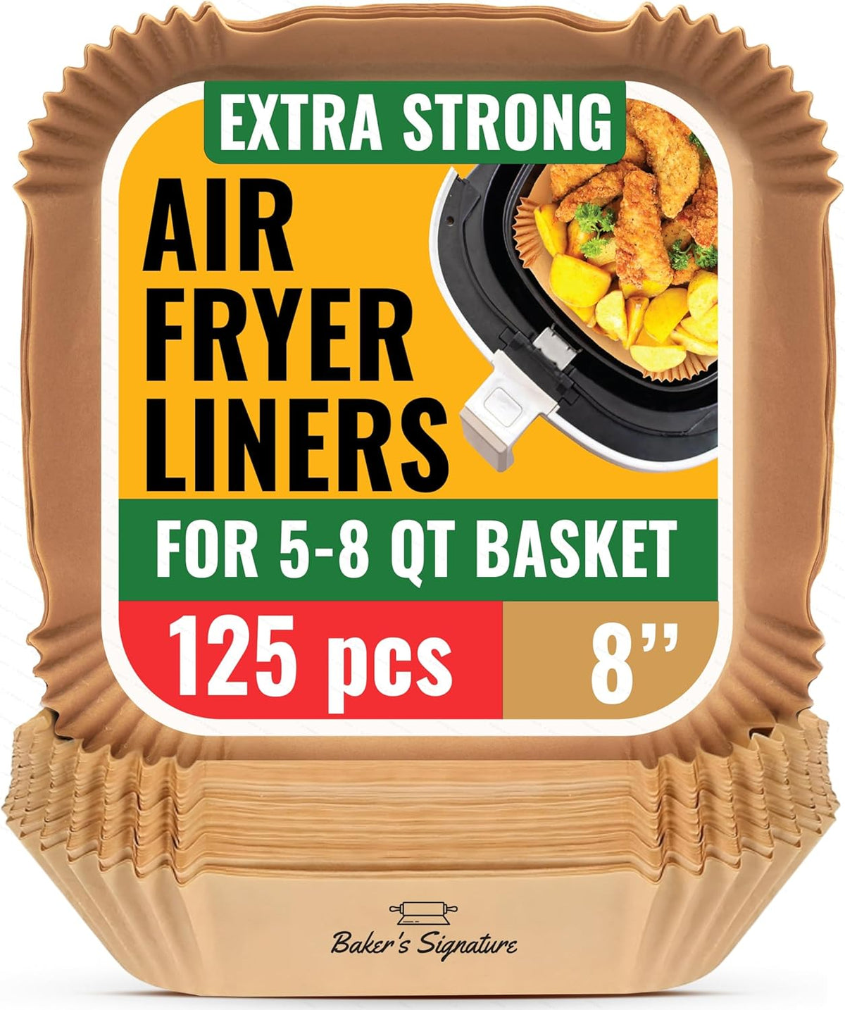 Air Fryer Liners Disposable, Unbleached Parchment Paper Baking Liners