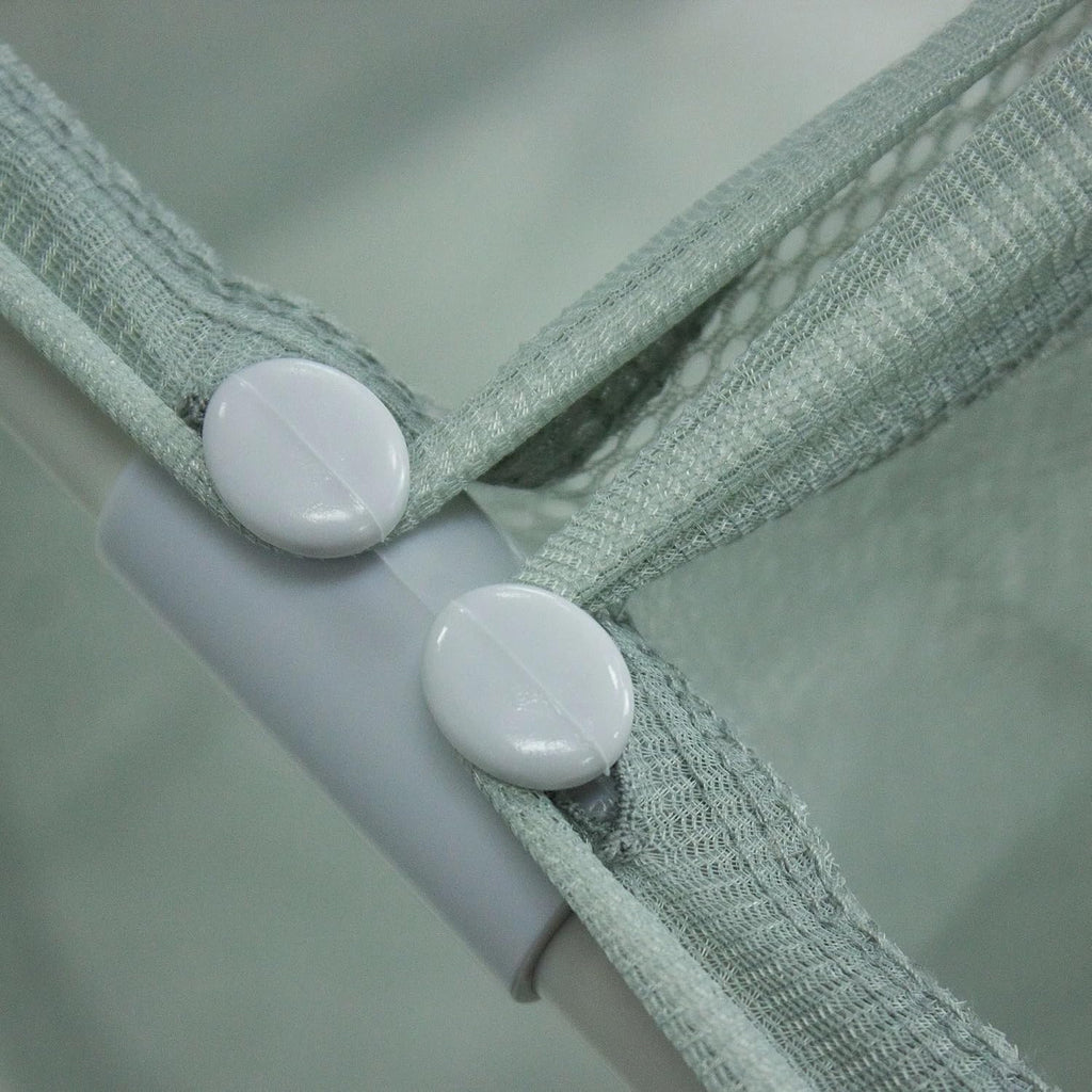 3-Bag Mesh Rolling Laundry Sorter Cart (Soft Silver), Easy Roll Casters, Space-Saving & Durable, Perfect for Bedroom