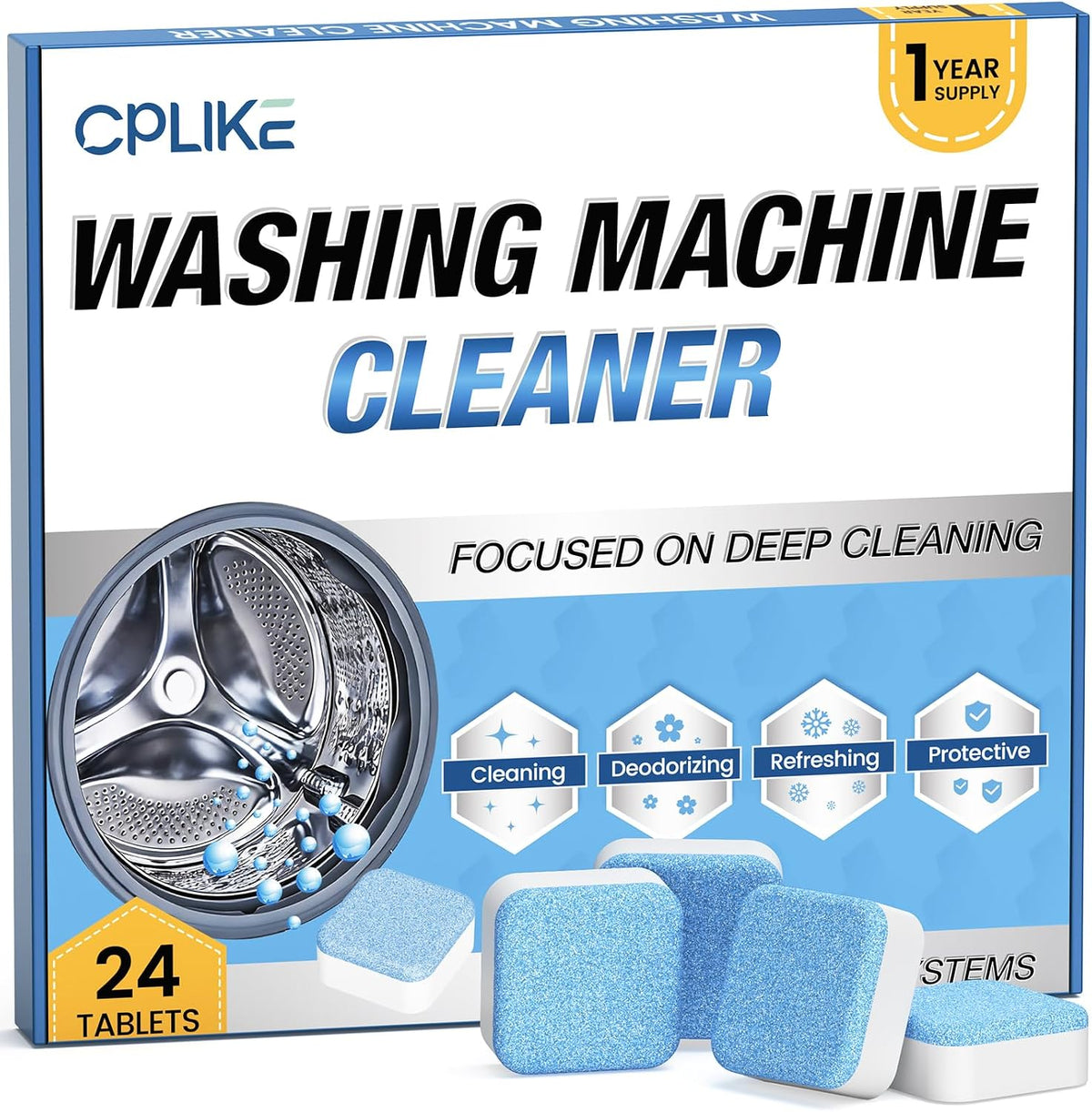 Washing Machine Cleaner Tablets for ALL Front & Top Loader
