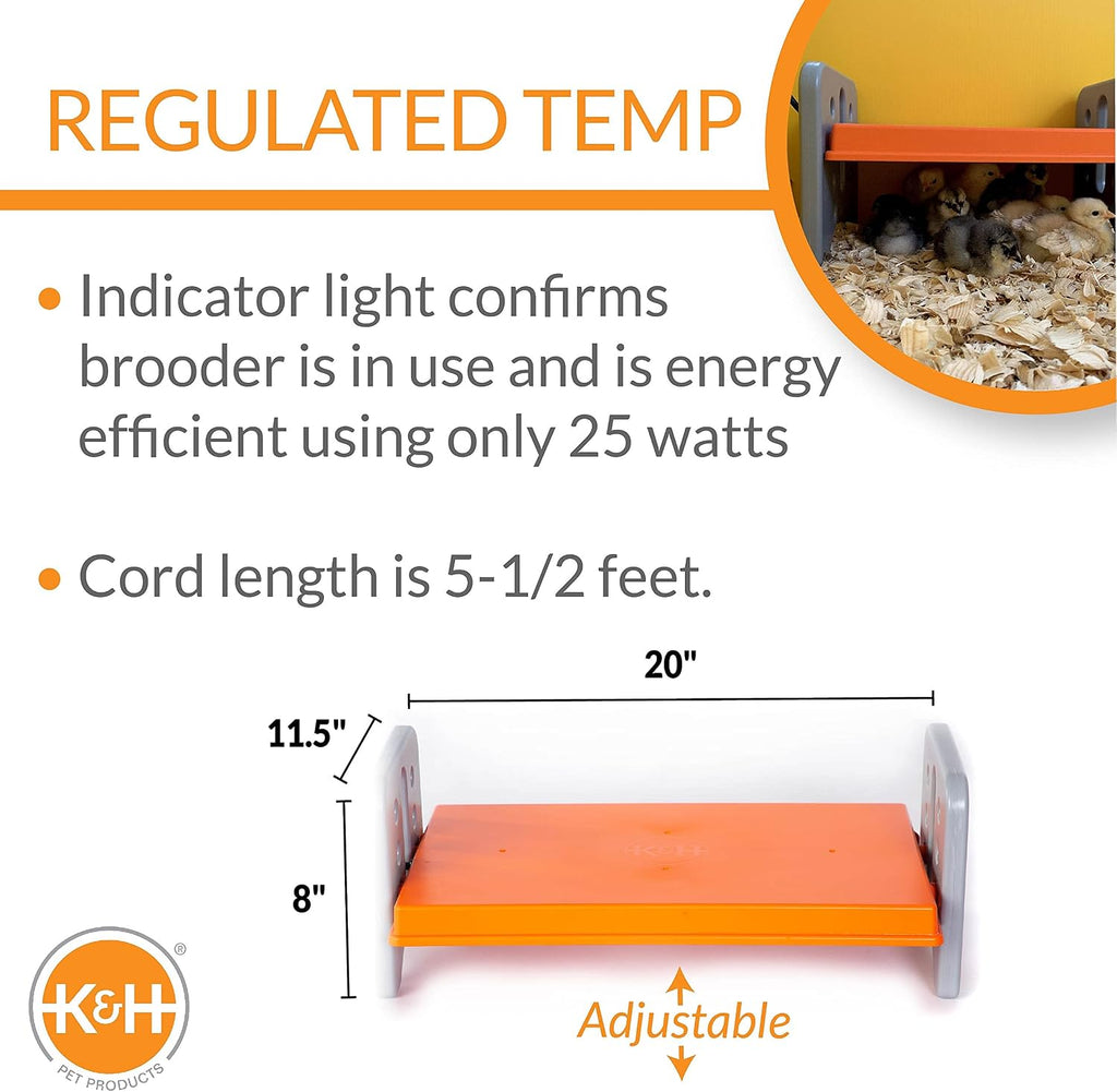 K&H Brooder Plate, Thermo-Poultry Brooder, Safety Listed, Large 40 Watts