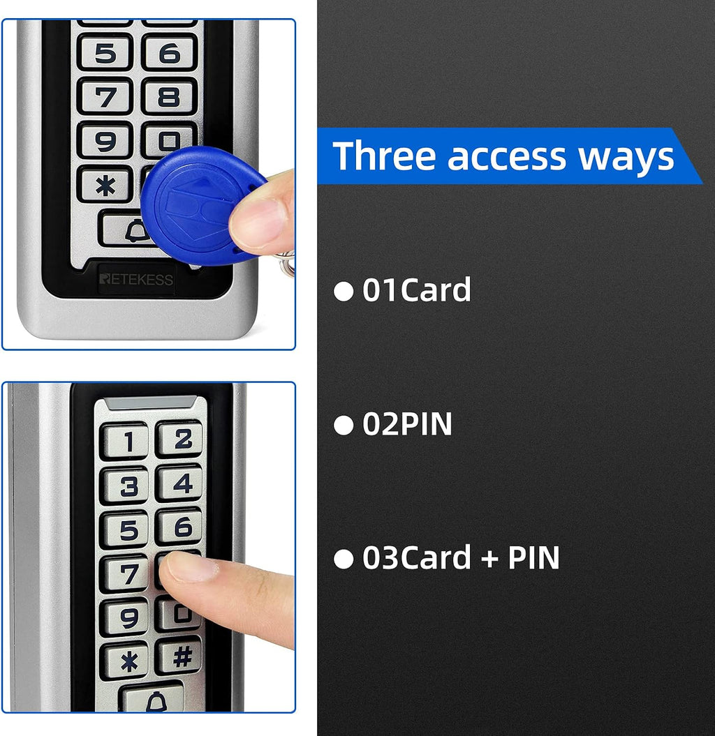 T-AC03 Security Access Control Keypad, RFID Keypad | for Garage,Shop,Home,Warehouse, Stand-Alone, 2000 Users, Wiegand