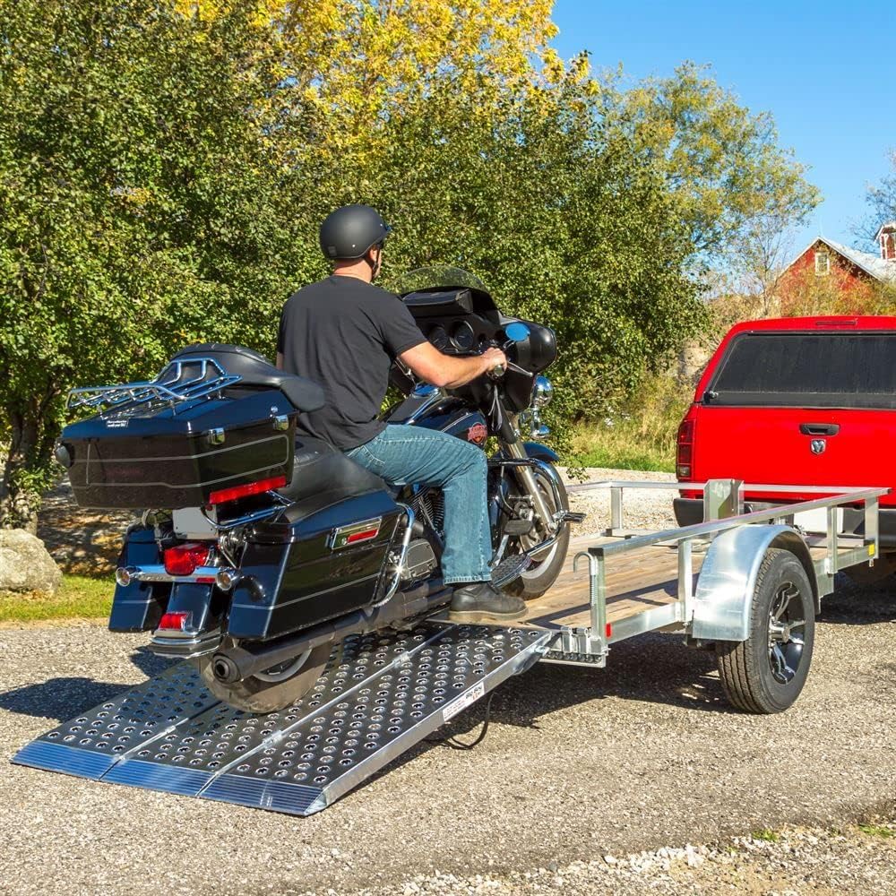 Black Widow 5' x 4' Motorcycle Trailer Ramp, 3,000 lb, Big Boy EZ Rizer