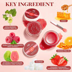 Lip Scrub & Lip Mask Set, Strawberry