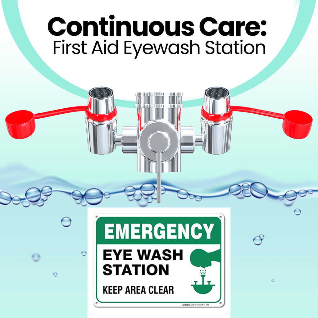 Eye Wash Kit, Faucet Mounted Emergency Eye Wash Station - 1 Pack