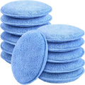 Car Wax Applicator Pad, Microfiber Applicator Pad for Buffing & Detail Polishing, 12PK Round Foam Pads for Car