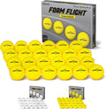 Foam Flight Practice Golf Balls - Choose White or Yellow - Pack of 24 Limited Flight Training Balls