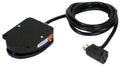F500-1501 Foot Switch, Die-Cast, Electrical, Momentary Action, Single Pedal, 8-ft Cable with Piggyback Plug, Enhanced