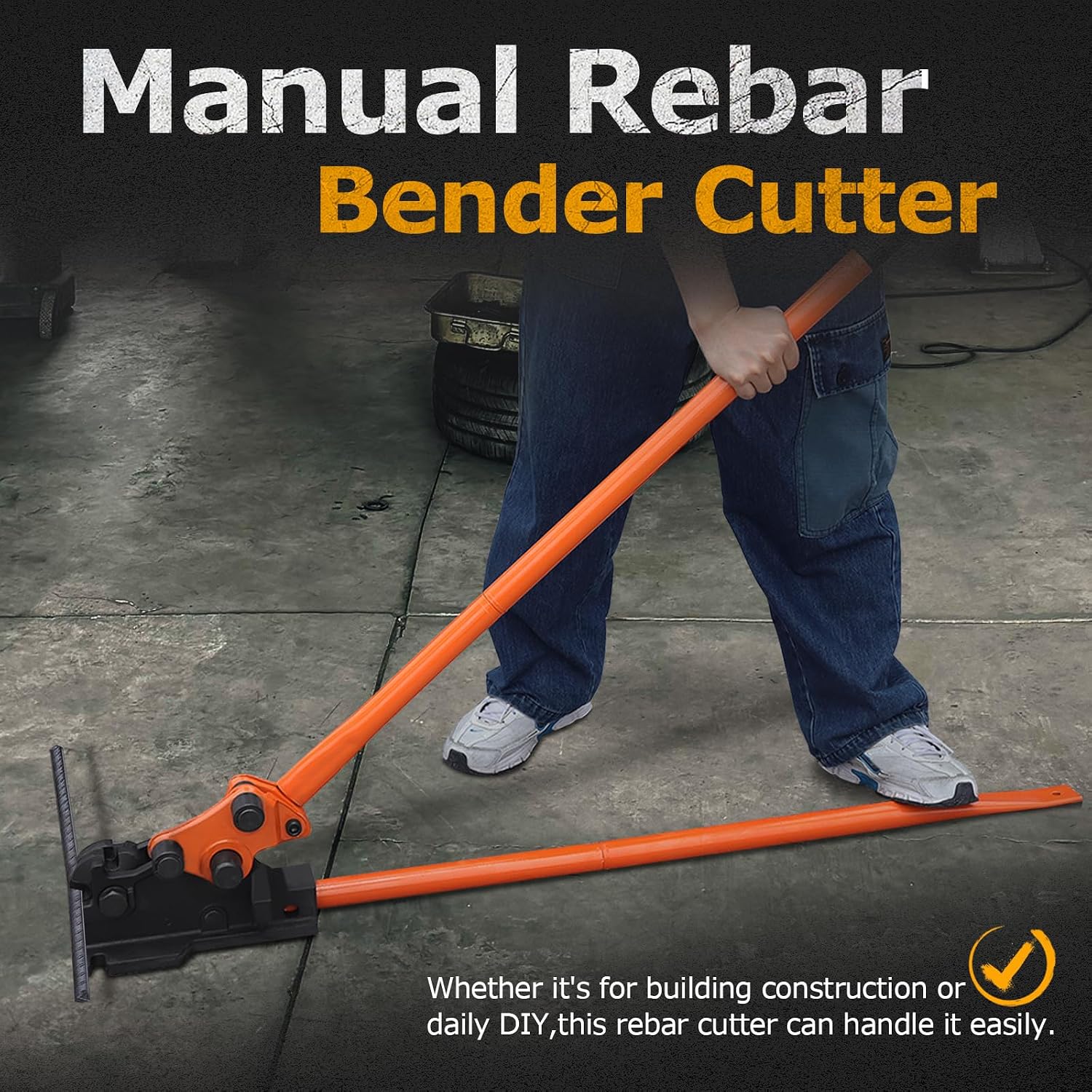 Manual Rebar Cutter and Bender,for Construction Site and Home-use,Removable Rebar Shears, Rebar Bending Machine