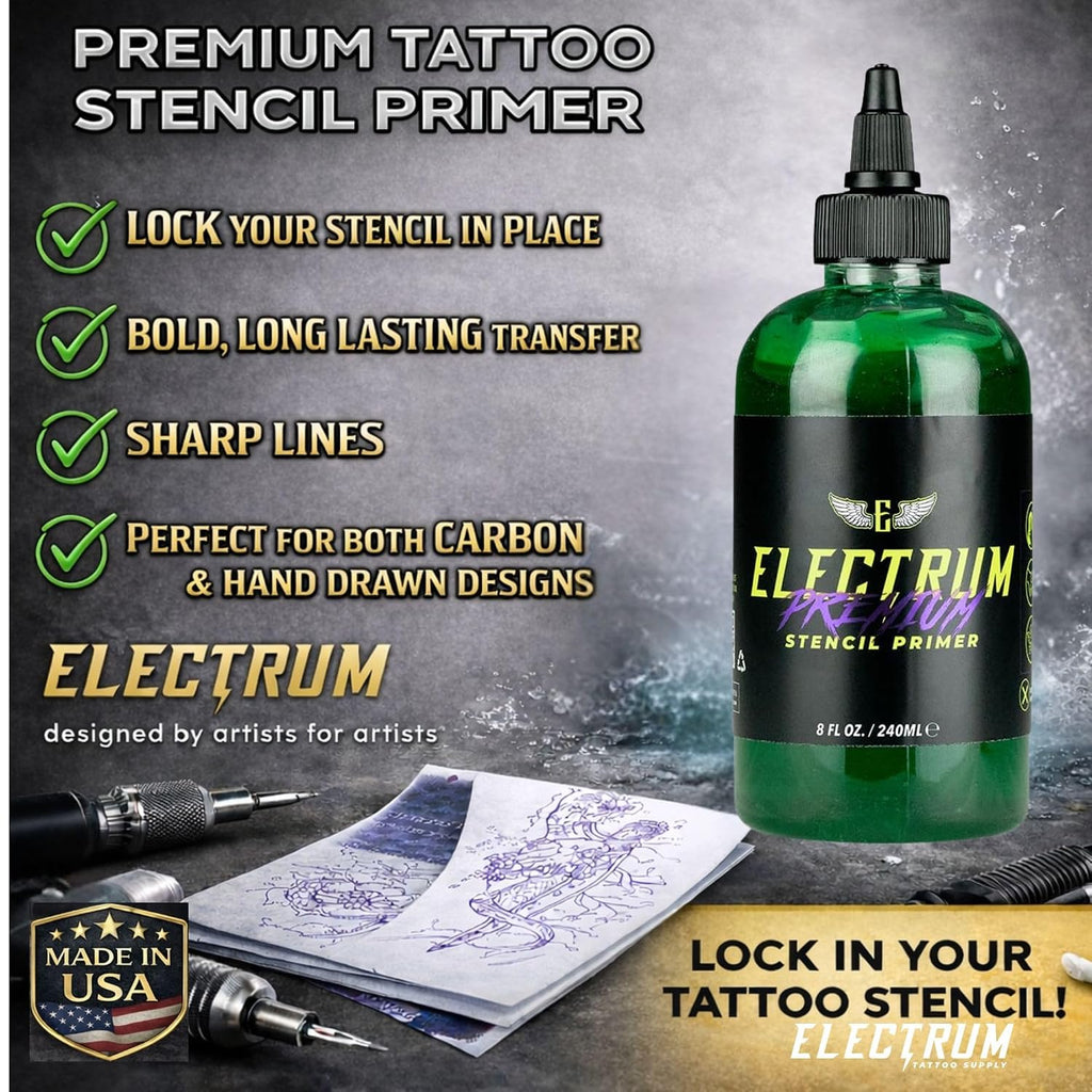Tattoo Stencil Gel Solution Premium Transfer Gel 8 oz (Stencil Gel)