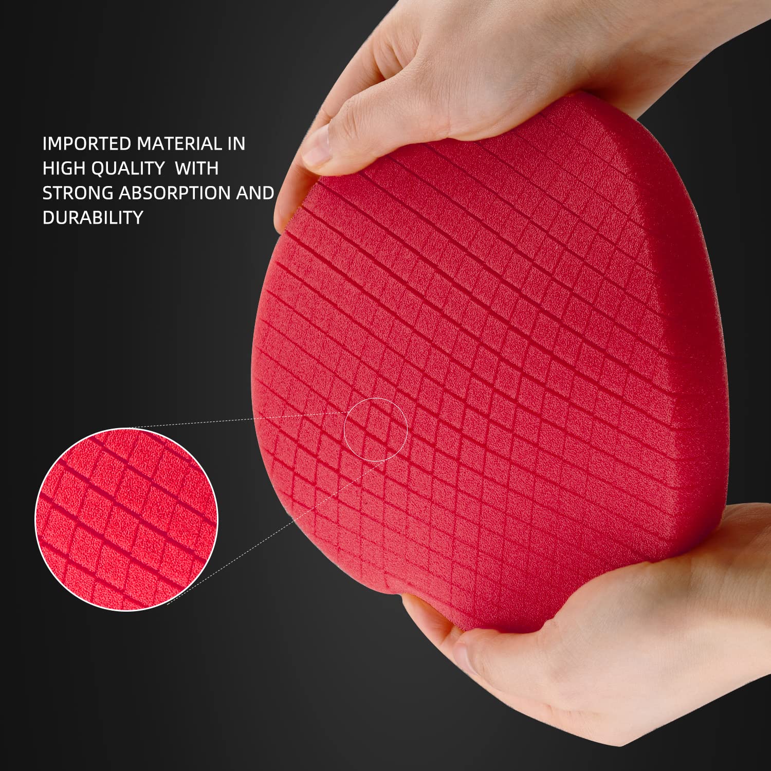 Red T10 Ultra-Fine Finishing Polishing Pad, SPTA 3Pcs 6.5 Inch Face for 6 Inch 150mm Backing Plate Compound Buffing