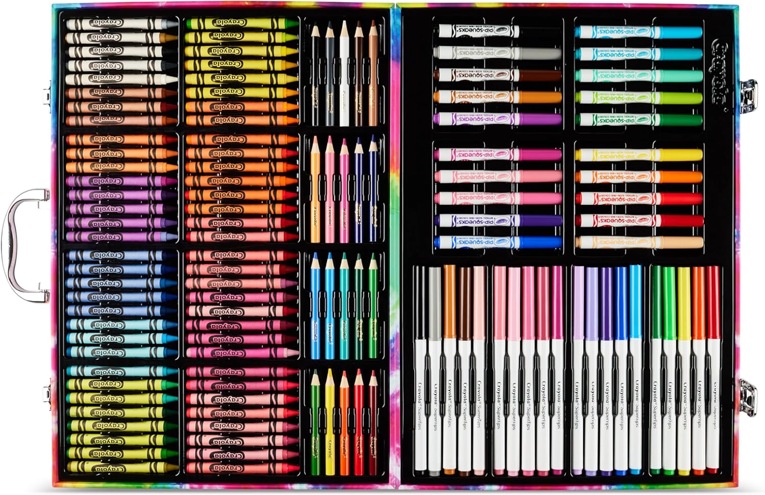 Inspiration Art Case Coloring Set - Tie-Dye (140ct), Art Supplies Set For Kids, Travel Drawing Kit, Gift for Girls &