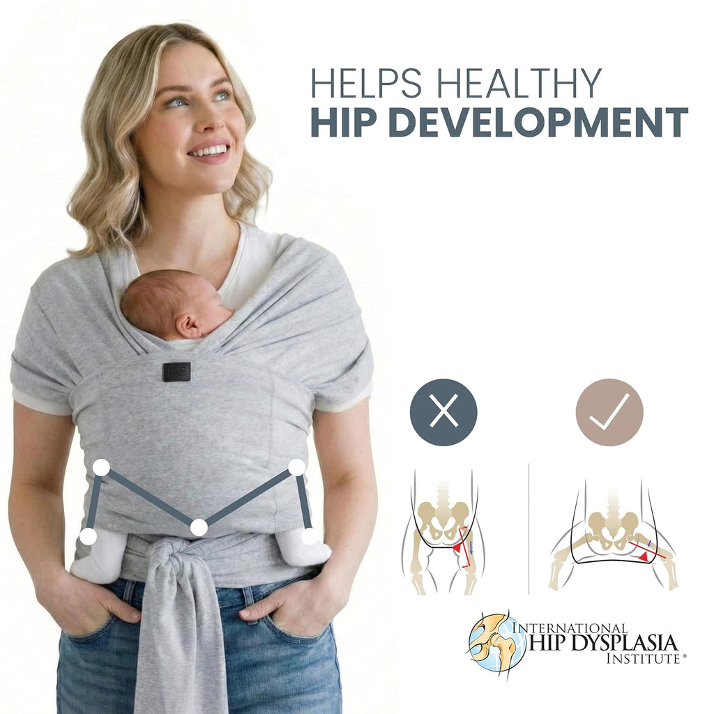 Baby Wrap Ring Sling Carrier, Newborn to Toddler, Adjustable Ergonomic Design for Mom & Dad, Soft Breathable