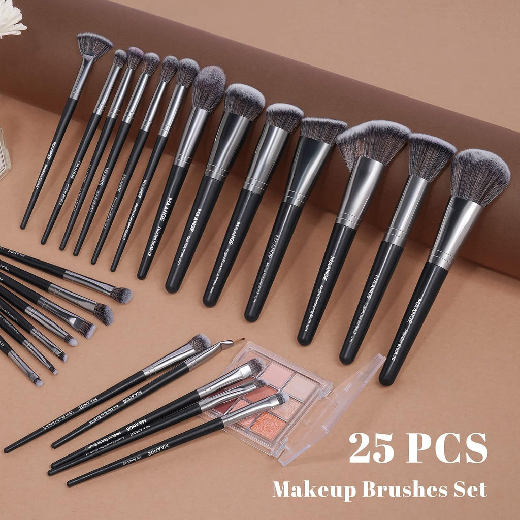 Makeup Brushes, 25pcs Makeup Brush Set Premium Synthetic Concealer Blush Foundation Eyeshadow Brush Professional Make