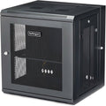 StarTech 12U Wall-Mount Cabinet, 19in, 4-Post, 16in Deep, 198lb (RK12WALHM)