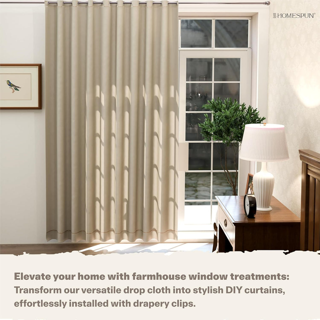 Reusable Heavy-Duty Absorbent Canvas Drop Cloth 12 x 9 ft