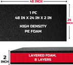 Tool Box Foam Organizer 48x24x2 inch 1PC, Kaizen Sheets for Pro Tool Control, Custom Tool Shadow Inserts for Cases &