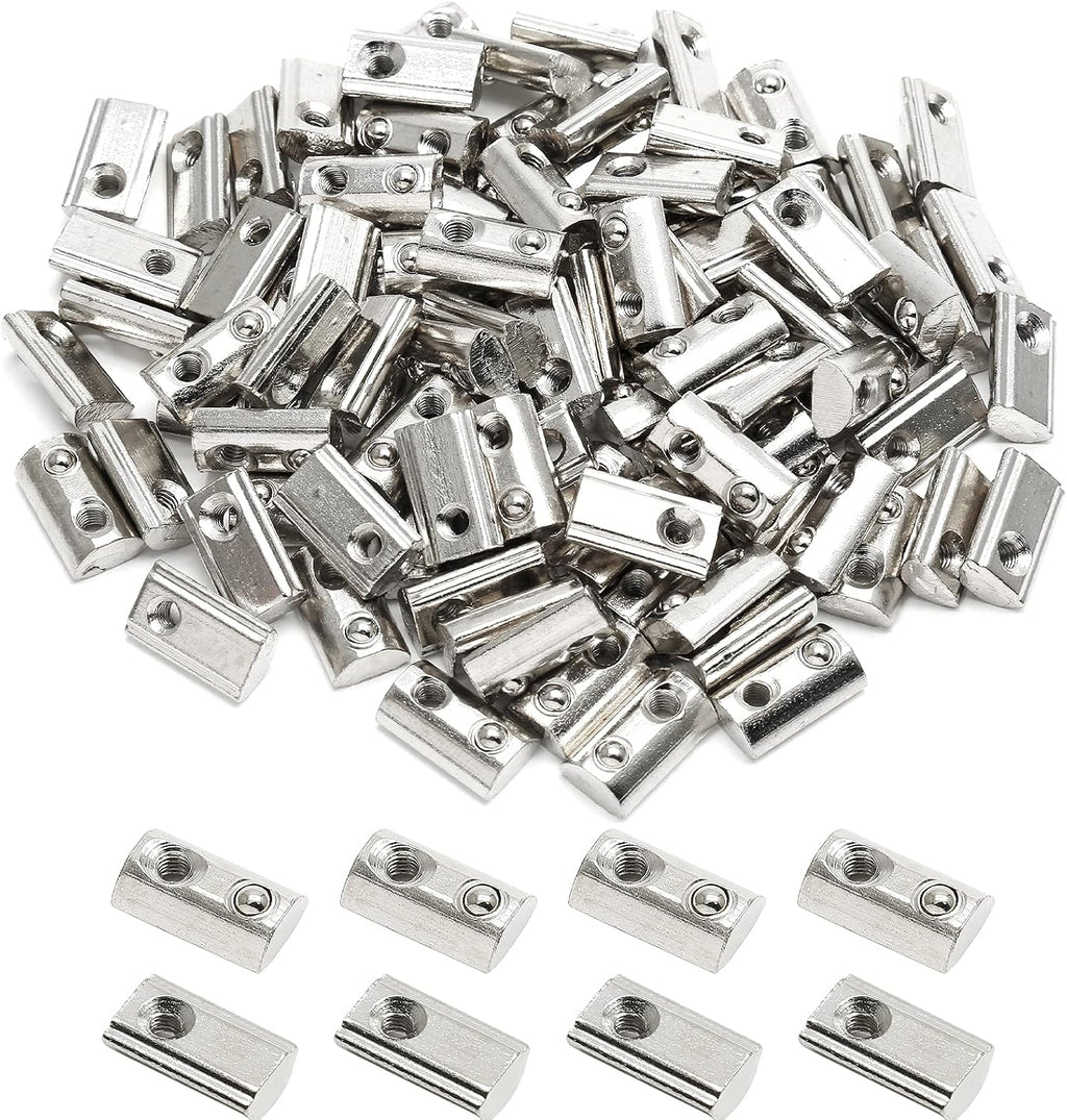 2020 Series M3 Half Round Roll in Spring T Nuts, 100 Pcs