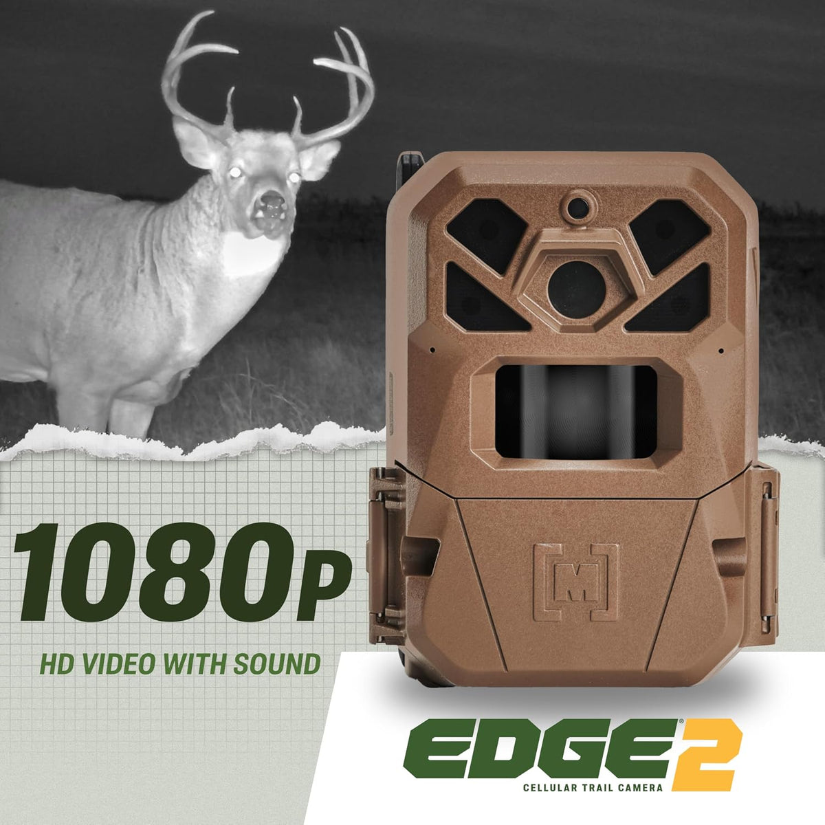 Edge 2 Cellular Trail Camera | Scout from Anywhere, HD photos via Mobile app, 1080p video, multi-carrier, low-glow