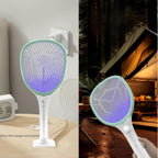Rechargeable Handheld Bug Zapper Racket 2 in 1 Electric Fly Swatter (2 in 1 Green)