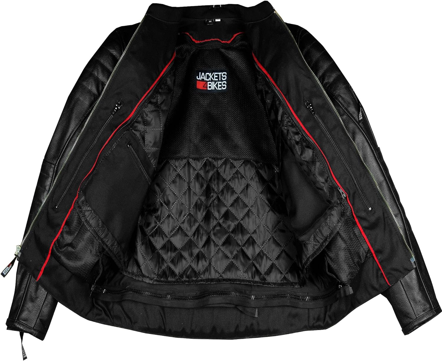 REVOLT Men's Motorcycle Jacket, Natural Buffalo Leather, CE Armor - Ventilation, Cruiser Motorbiker Touring Biker