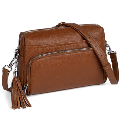 Real Leather Crossbody Bags for Women Leather Wallet Travel Purse