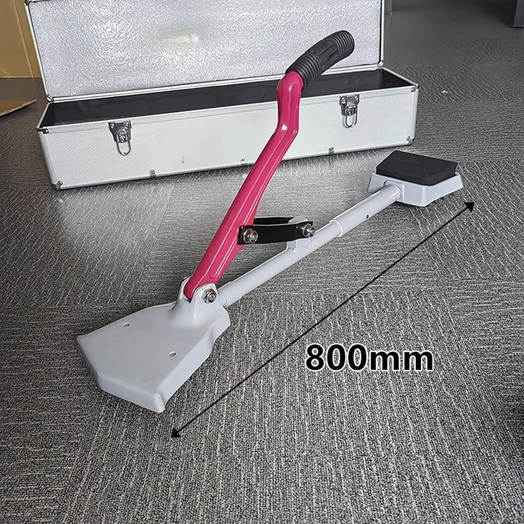 Kneeless Carpet Stretcher with Telescoping Handle and Padded Base, Tool Knee Kicker