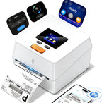 Thermal Label Printer with Touchable Screen, 4x6 Bluetooth Shipping Label Printer with Built-in Label Holder, D420D