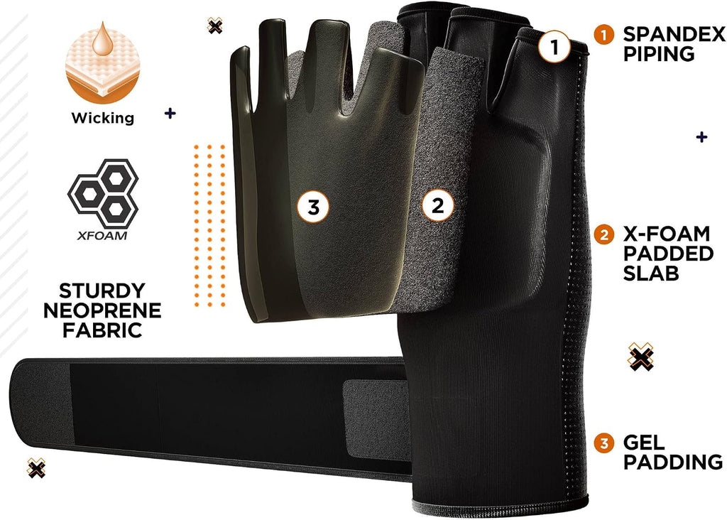 Boxing Inner Gloves Hand Wraps Men Women, Hybrid Design Gym Weight Lifting Workout, 50Cm Long Wrist Support, Neoprene