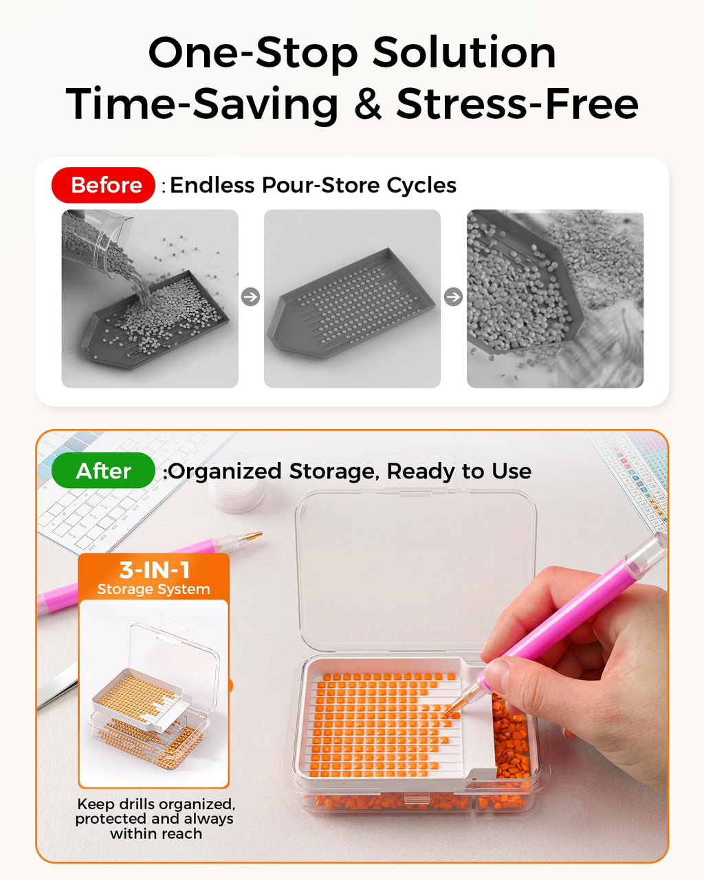 60pcs 2026 Version Diamond Painting Storage Container