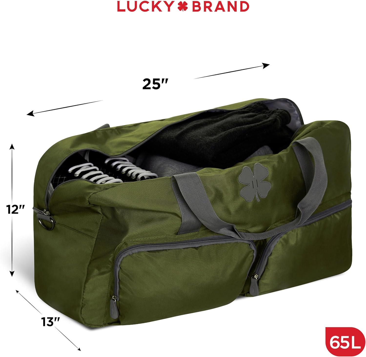 Lucky Travel Duffel Bags 65L, Gym Bag, Travel Bag & Large Duffle Bag for Men, Foldable Overnight Weekender Bags for