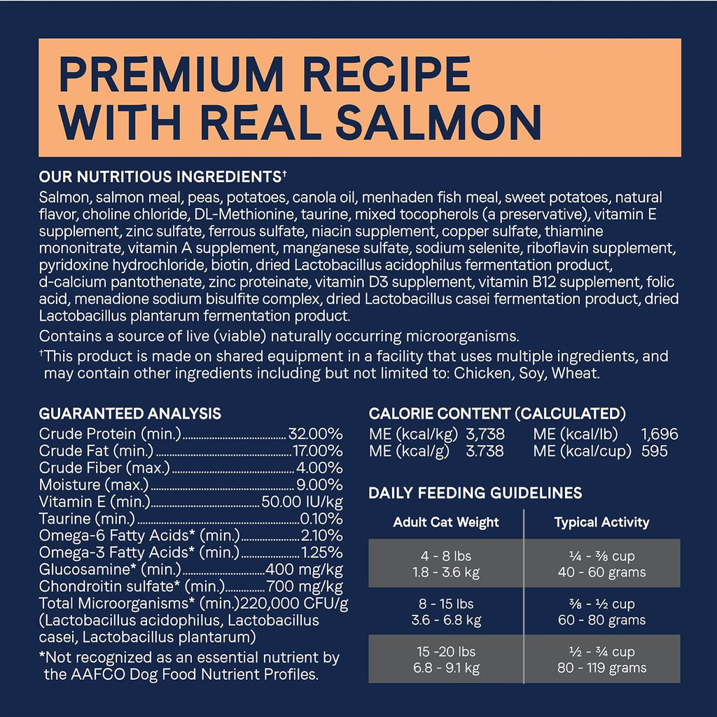 Pure Goodness Dry Cat Food, Real Salmon, 10 lb