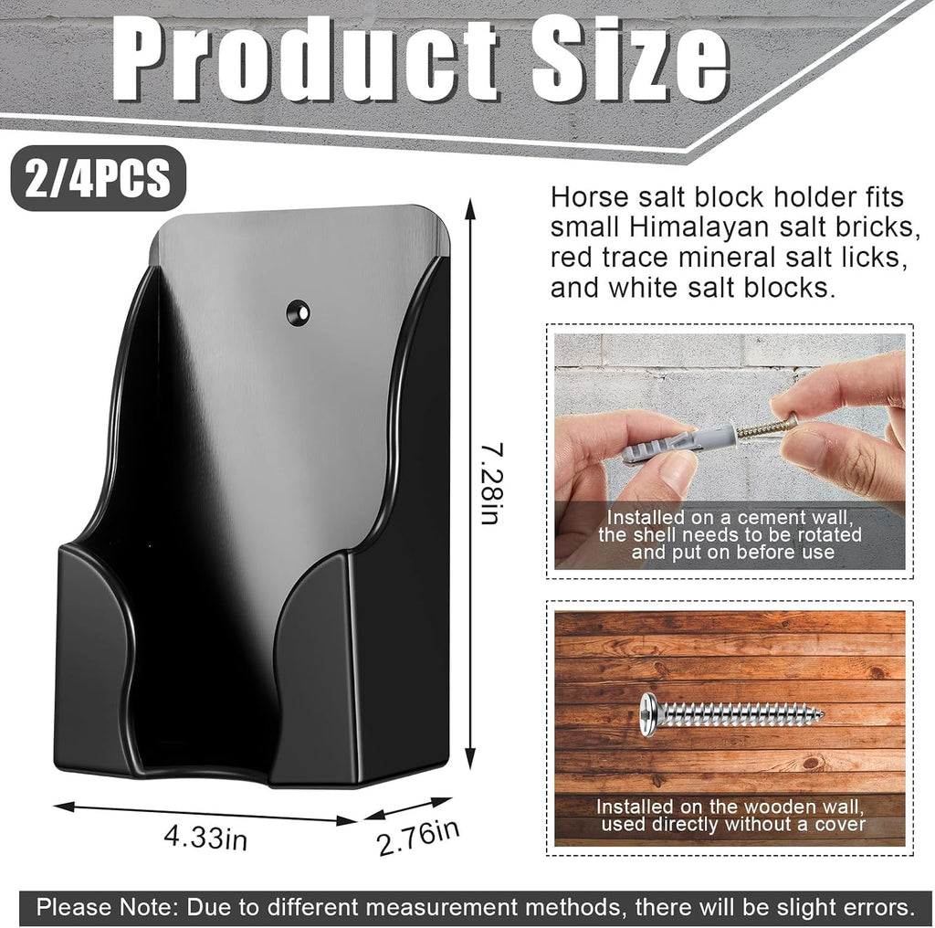 4 Pcs Salt Block Holder for Horses Wall Mounted Plastic Stand
