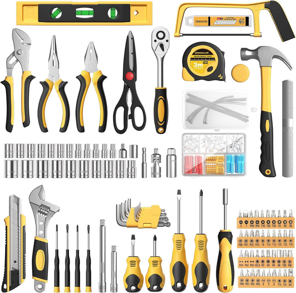 328 Piece Tool Kit for Home,Hand Repair Tool Set,Toolbox Storage Case with Drawer,General Household/Auto Tool