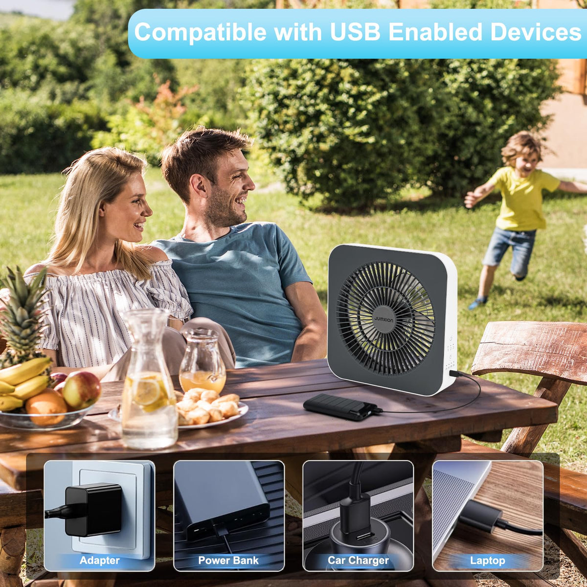 10 inch Fan, Small Box Fan with DC Adaptor, 3 Speeds Small Window Fan