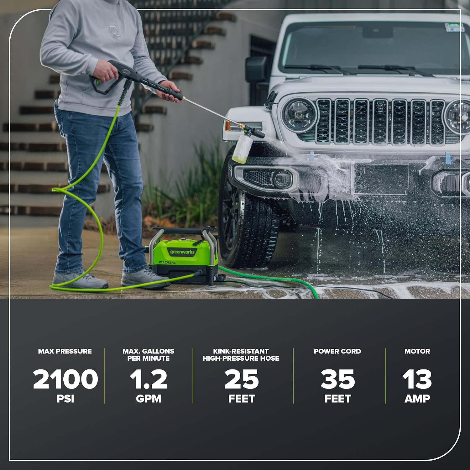 2100 PSI (1.2 GPM) Electric Pressure Washer