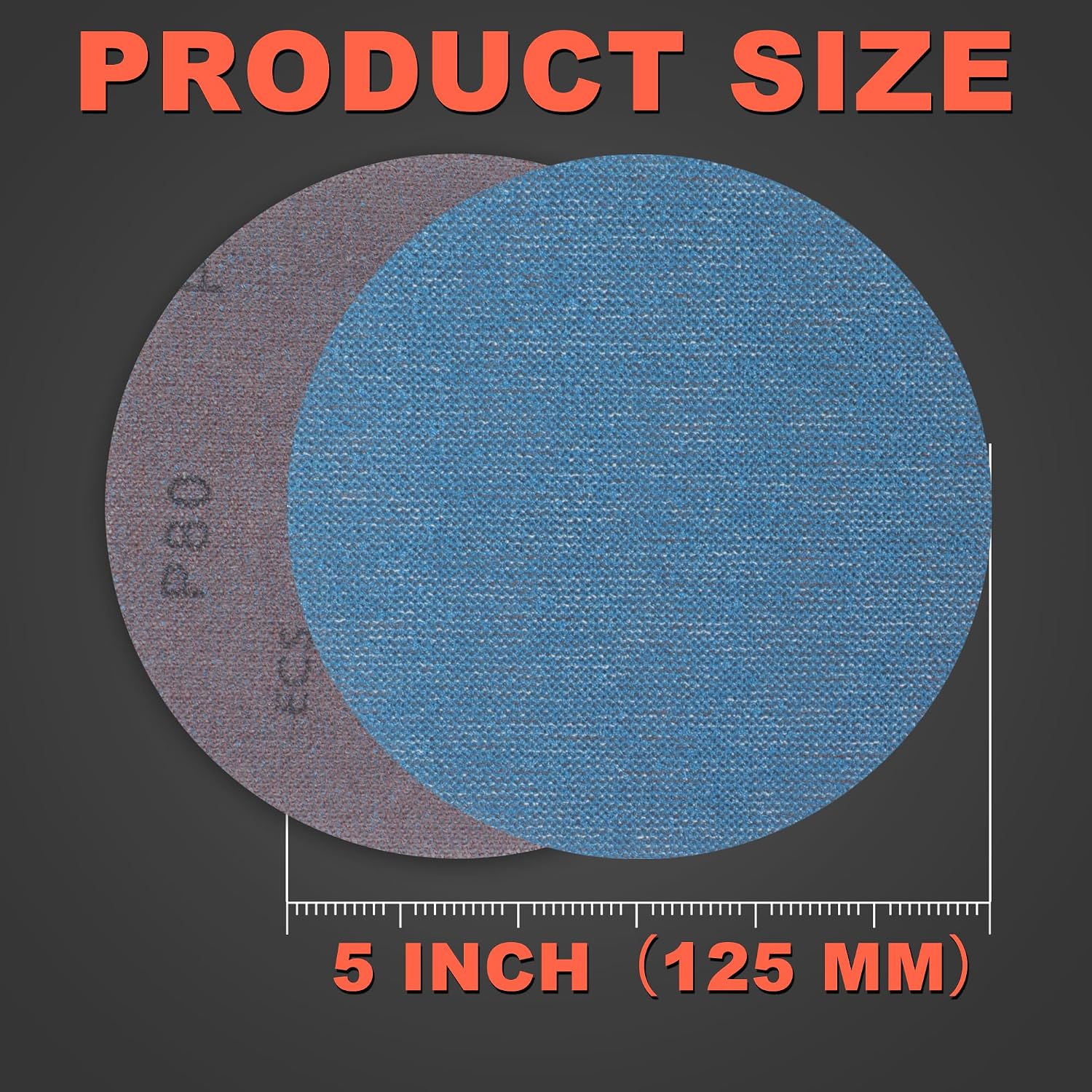 5 Inch Mesh Sanding Discs Assortment: 50Pcs Premium Ceramic Net Sanding Disc 80 120 180 240 320 Assorted Grit