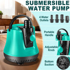 RovPool Sump Pump Submersible, Adjustable Pool Cover Pump Above Ground