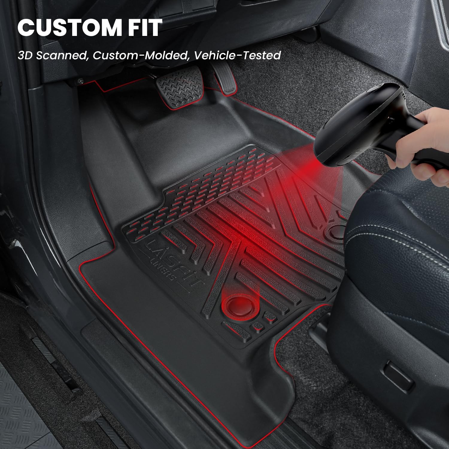 Floor Mats & Cargo Liner with Backrest Mat for Ford Explorer 2022-2025 2026 6 Passenger, Custom Fit All Weather