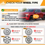 17 Inch Wheel Skins for 2019-2026 GMC Sierra 1500 SLE Model