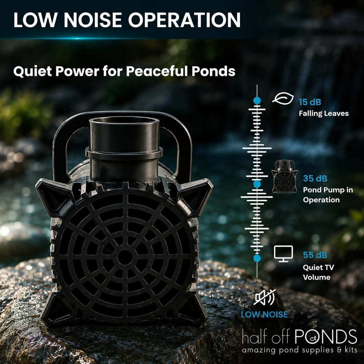 Aqua Pulse Submersible Pond Pump, 800 GPH, 33 ft Cord
