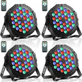 LED Stage Lights 4Pack - Czgor 36W RGB DJ Par Light for Party, Remote & DMX | with Sound Activated Auto Play by