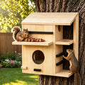Large Wooden Squirrel House for Outside, Squirrel Nesting Box