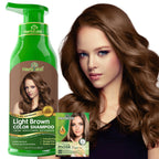Light Brown Hair Dye Shampoo for Gray Hair Coverage 500ml