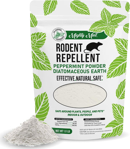 Rodent Repellent Pest Control, Diatomaceous Earth, 1 lb | Peppermint Pest Powder