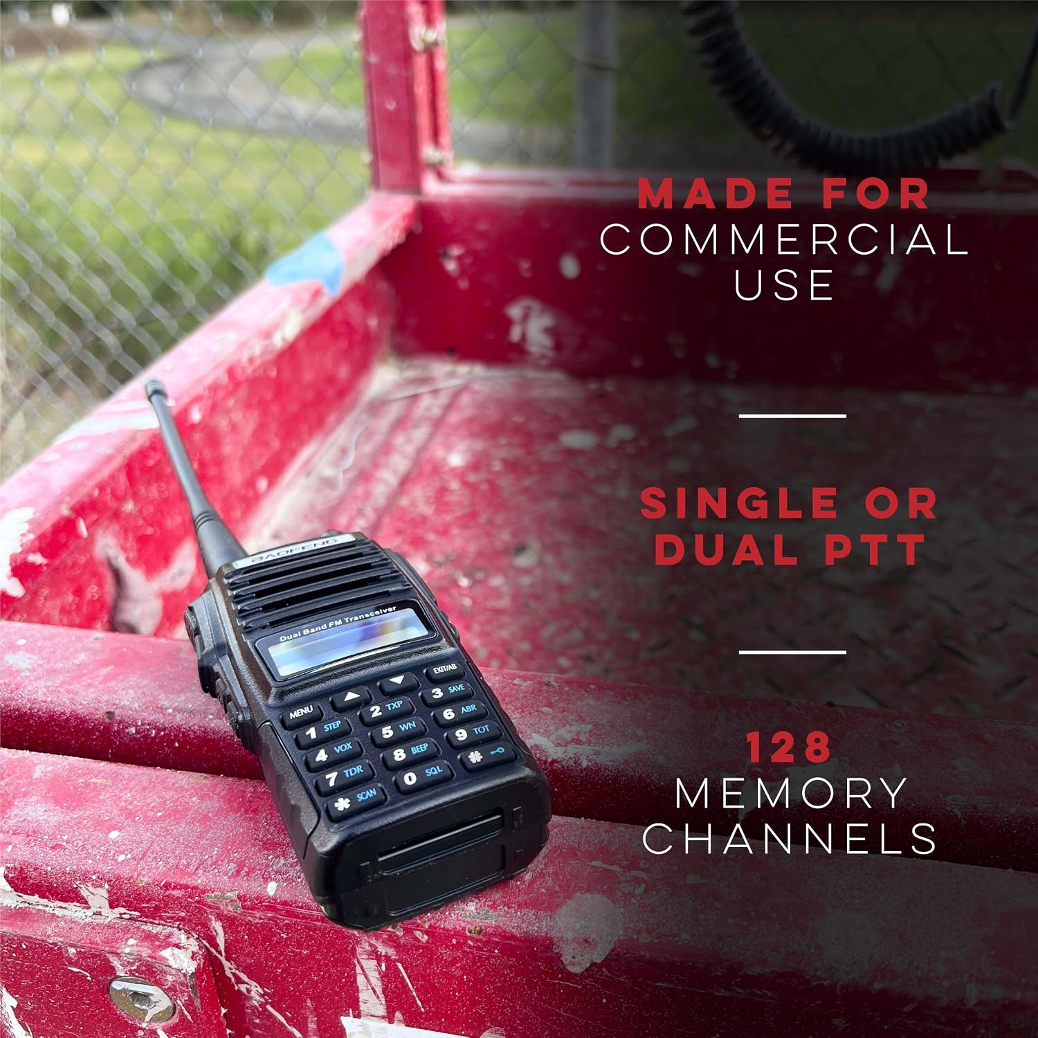 BaoFeng UV-82C Dual-Band 136-174/400-520 MHz FM Ham Two-Way Radio, Transceiver, HT with Battery, Earpiece, Antenna