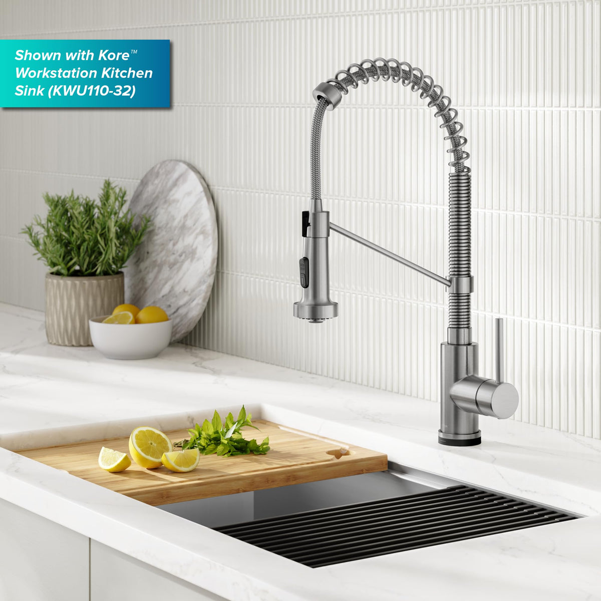 Bolden Touch Kitchen Faucet w/Pull Down Sprayer, Spot-Free Stainless