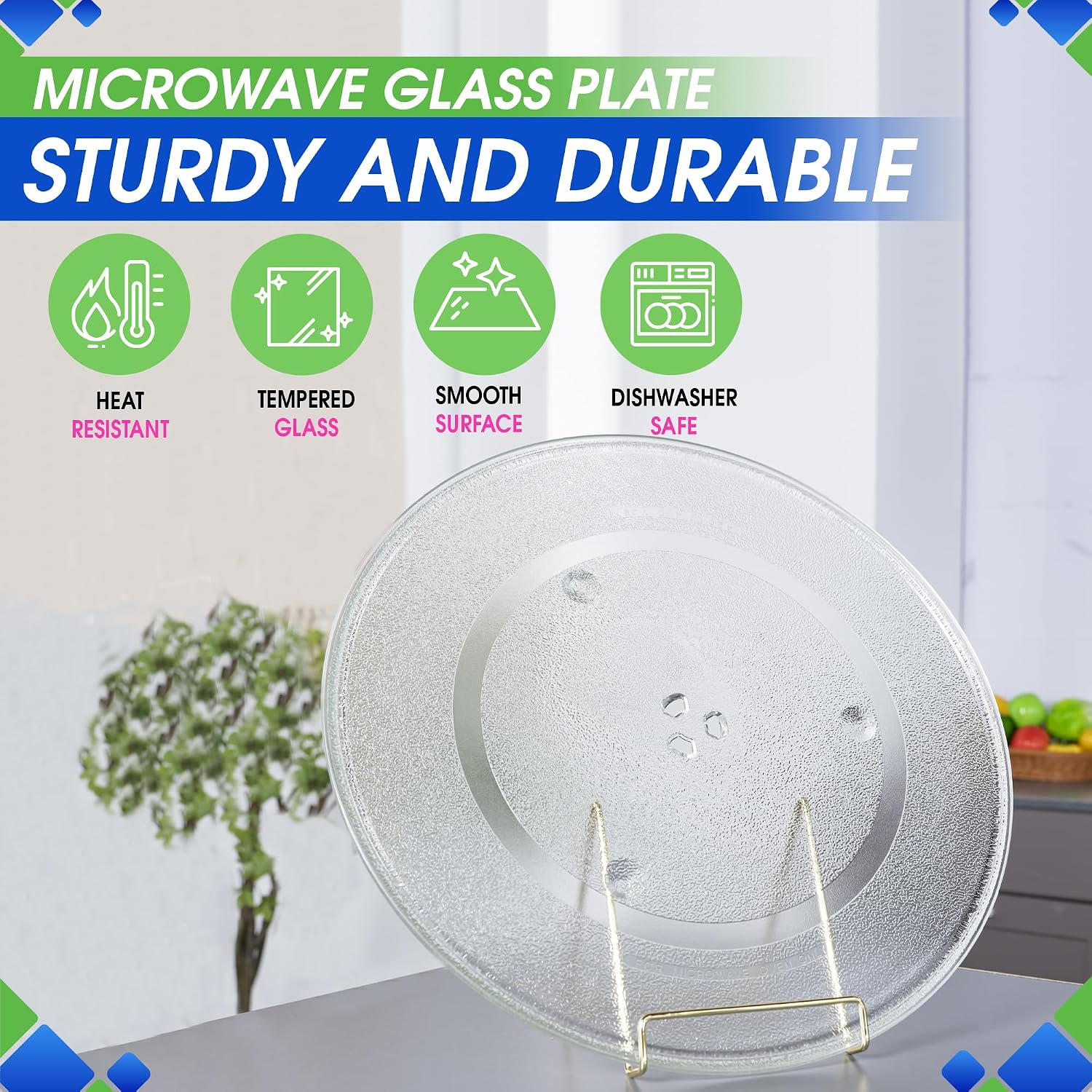 Microwave Plate Replacement 16.5 inch Fits WB48X10046 and WB48X29704 GE Microwave Turntable Plate - Exact Replacement