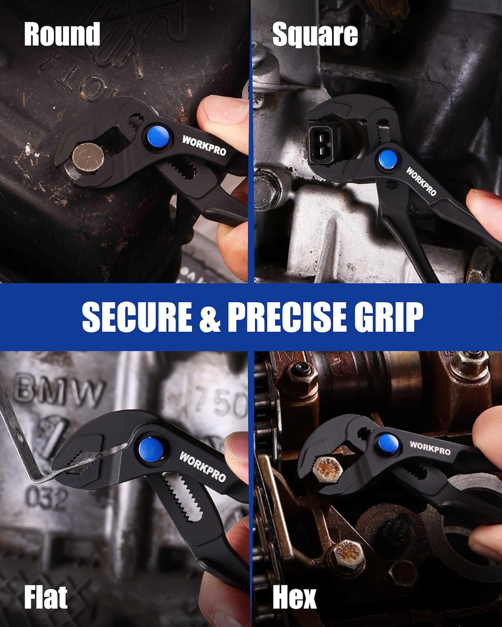 Mini Water Pump Pliers, 4-Inch Groove Joint Pliers, Fast Adjustable Tongue and Groove Pliers with 15-Position